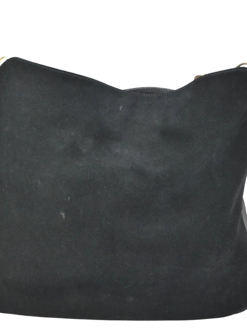 GUCCI Logo Bamboo 2Way Shoulder Hand Bag Suede Leather Black GHW Italy 38ZA308 - Picture 3 of 15